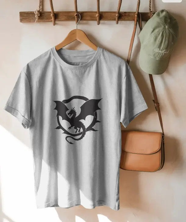 Western Dragon Classic Crew T-Shirt Fun Wear Hub