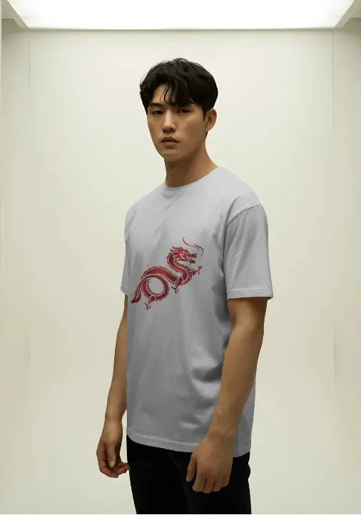 Chinese dragon (Royal) Classic crew T-shirt Fun Wear Hub