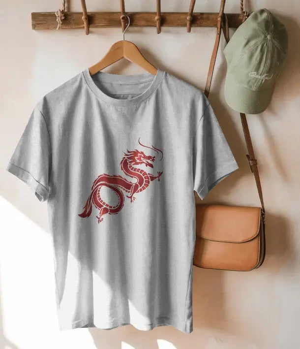 Chinese dragon (Royal) Classic crew T-shirt Fun Wear Hub
